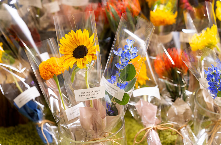 プレゼントの一輪の花